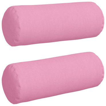 vidaXL Bolsterkissen 2 Stück Rosa Ø 25 x 70 cm Stoff