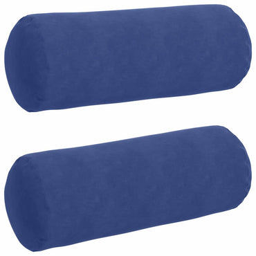 vidaXL Bolsterkissen 2 Stück Polizeiblau Ø 25 x 70 cm Cordstoff