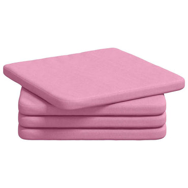 vidaXL Sitzkissen 4 Stück Rosa 40 x 40 x 3 cm Stoff