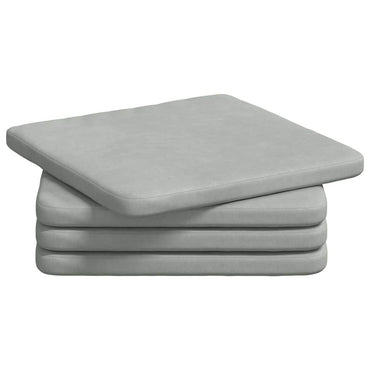 vidaXL Sitzkissen 4 pcs Hellgrau 40 x 40 x 3 cm Samt