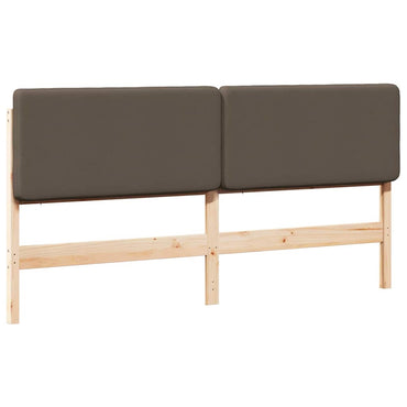 vidaXL Gepolstertes Kopfteil mit Kopfteil Braun und Taupe 200 cm