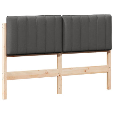 vidaXL Gepolstertes Kopfteil mit Kopfteil Braun und Dunkelgrau 135 cm