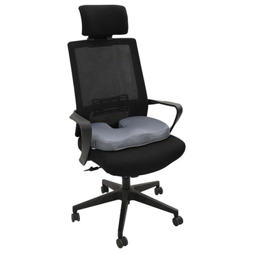 vidaXL Sitzkissen mit Kissen Grau 47 x 37 x 8 cm Mit Netz