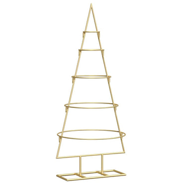 vidaXL Metall Weihnachtsbaum Gold 90 cm Pulverbeschichteter Stahl