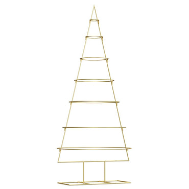 vidaXL Metall Weihnachtsbaum Gold 180 cm Pulverbeschichteter Stahl