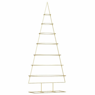 vidaXL Metall Weihnachtsbaum Gold 209 cm Pulverbeschichteter Stahl