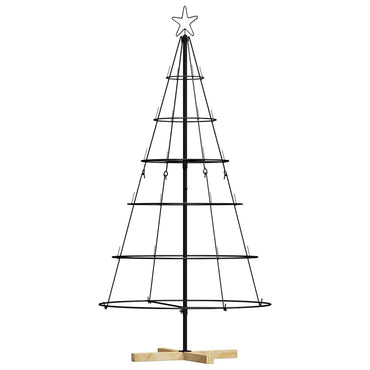 vidaXL Weihnachtsdeko mit Ständer Schwarz 154 cm Stahl