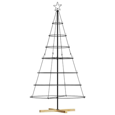 vidaXL Weihnachtsdeko mit Ständer Schwarz 180,5 cm Stahl
