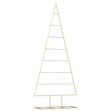 vidaXL Metall Weihnachtsbaum Gold 181 cm Pulverbeschichteter Stahl