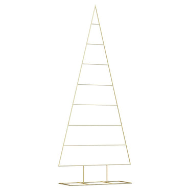 vidaXL Metall Weihnachtsbaum Gold 211 cm Pulverbeschichteter Stahl