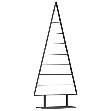 vidaXL Metall Weihnachtsbaum mit Ständer Schwarz 180 cm Stahl