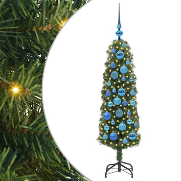 vidaXL Sapin de Noël artificiel avec 150 LED avec support Vert 120 cm