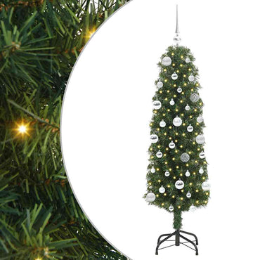 vidaXL Künstlicher Weihnachtsbaum mit 150 LEDs mit Ständer Grün 150 cm