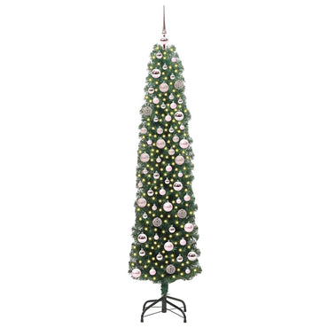 vidaXL Künstlicher Weihnachtsbaum mit 300 LEDs mit Ständer Grün 180 cm