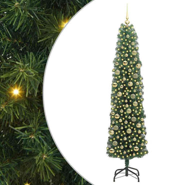vidaXL Künstlicher Weihnachtsbaum mit 300 LEDs mit Ständer Grün 210 cm