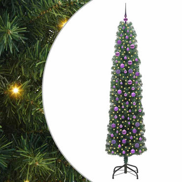 vidaXL Künstlicher Weihnachtsbaum mit 300 LEDs mit Ständer Grün 210 cm