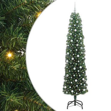 vidaXL Sapin de Noël artificiel avec 300 LED et support Vert 240 cm