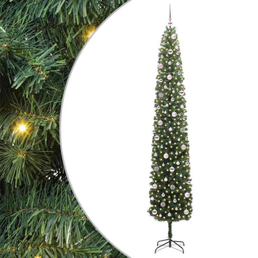 vidaXL Künstlicher Weihnachtsbaum mit 300 LEDs mit Ständer Grün 270 cm
