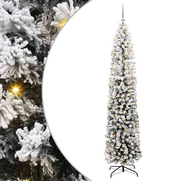 vidaXL Sapin de Noël artificiel avec 300 LED et support Vert 240 cm