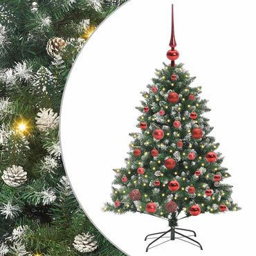 vidaXL Sapin de Noël artificiel avec 150 LED avec support Vert 120 cm