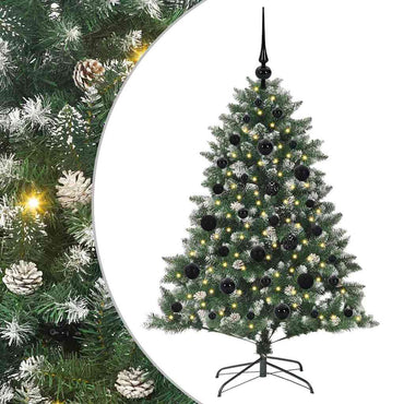 vidaXL Sapin de Noël artificiel avec 150 LED avec support Vert 120 cm