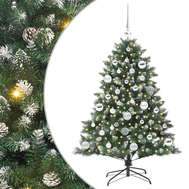 vidaXL Sapin de Noël artificiel avec 150 LED avec support Vert 120 cm