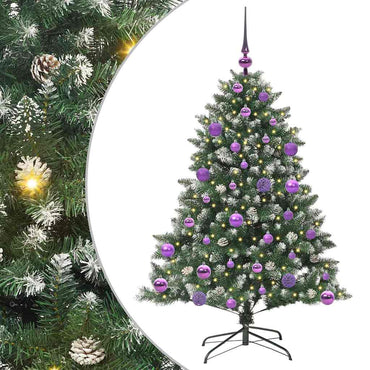 vidaXL Sapin de Noël artificiel avec 150 LED avec support Vert 120 cm