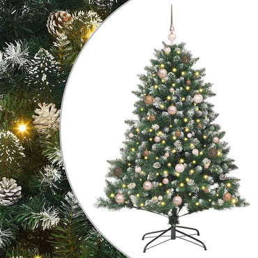 vidaXL Künstlicher Weihnachtsbaum mit 150 LEDs mit Ständer Grün 150 cm