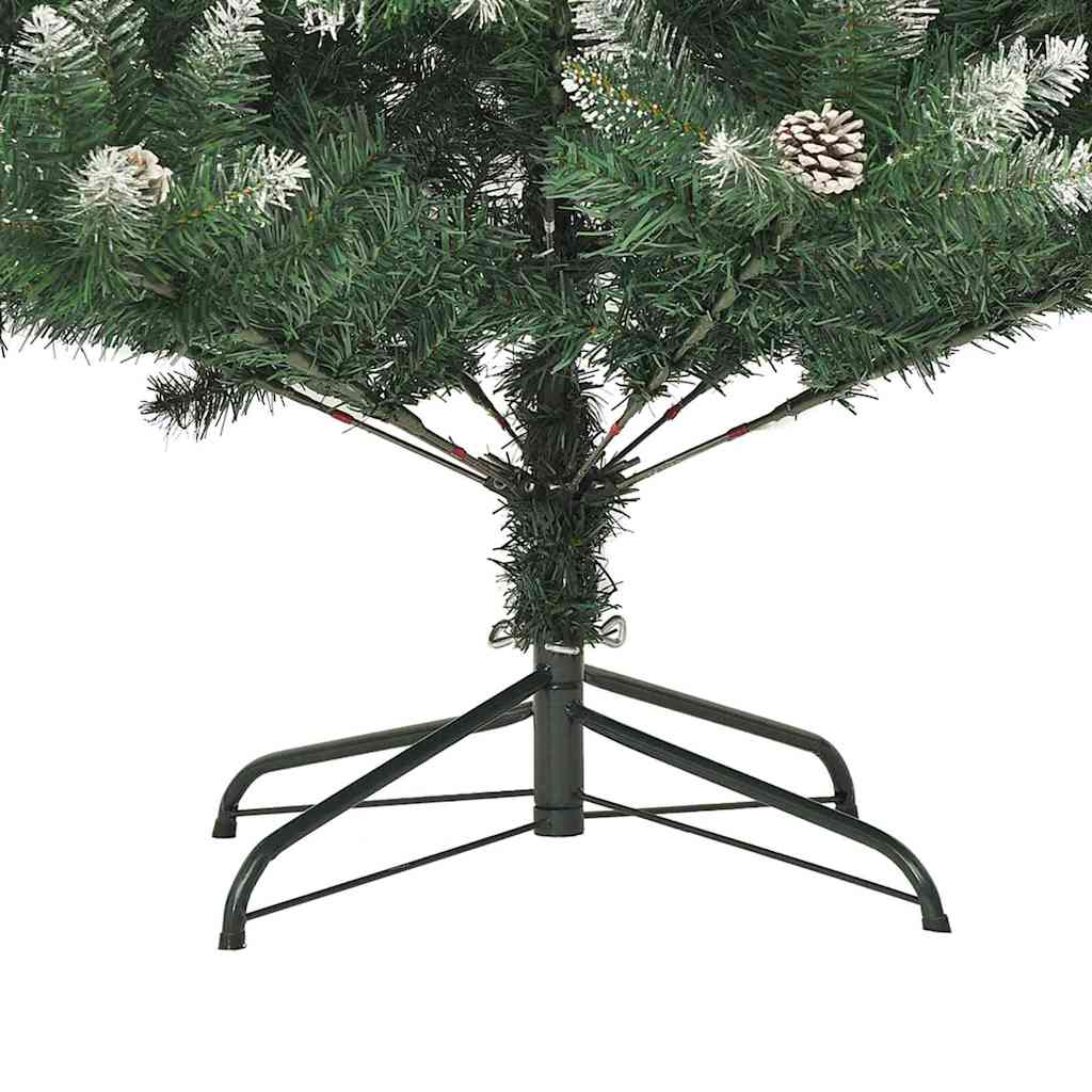 vidaXL Sapin de Noël artificiel avec 150 LED et support Vert 150 cm