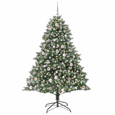 vidaXL Sapin de Noël artificiel avec 300 LED et support Vert 180 cm