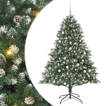 vidaXL Künstlicher Weihnachtsbaum mit 300 LEDs mit Ständer Grün 180 cm