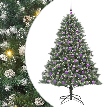 vidaXL Künstlicher Weihnachtsbaum mit 300 LEDs mit Ständer Grün 180 cm