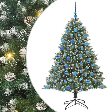vidaXL Künstlicher Weihnachtsbaum mit 300 LEDs mit Ständer Grün 180 cm