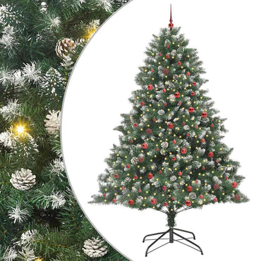 vidaXL Sapin de Noël artificiel avec 300 LED et support Vert 240 cm