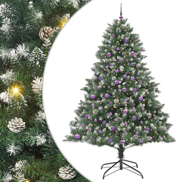 vidaXL Sapin de Noël artificiel avec 300 LED et support Vert 240 cm