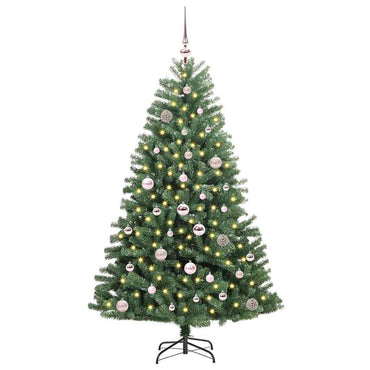vidaXL Künstlicher klappbarer Weihnachtsbaum mit 150 LEDs Grün 150 cm