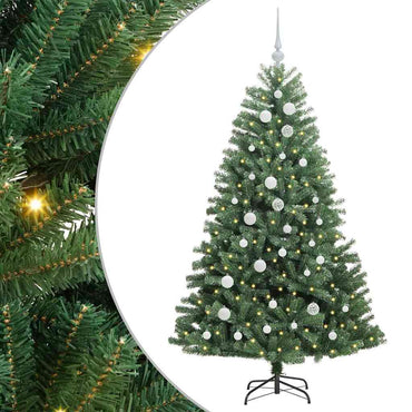 vidaXL Künstlicher klappbarer Weihnachtsbaum mit 150 LEDs Grün 150 cm
