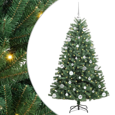 vidaXL Künstlicher klappbarer Weihnachtsbaum mit 150 LEDs Grün 150 cm