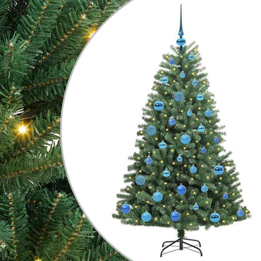 vidaXL Künstlicher klappbarer Weihnachtsbaum mit 150 LEDs Grün 150 cm