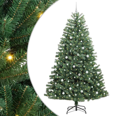 vidaXL Künstlicher klappbarer Weihnachtsbaum mit 300 LEDs Grün 240 cm