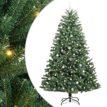 vidaXL Künstlicher klappbarer Weihnachtsbaum mit 300 LEDs Grün 240 cm