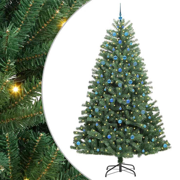 vidaXL Künstlicher klappbarer Weihnachtsbaum mit 300 LEDs Grün 240 cm