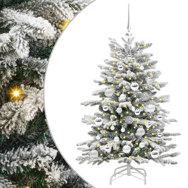 vidaXL Künstlicher klappbarer Weihnachtsbaum Weiß 120 cm PE und PVC
