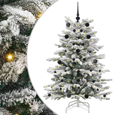 vidaXL Künstlicher klappbarer Weihnachtsbaum Weiß 150 cm PE und PVC