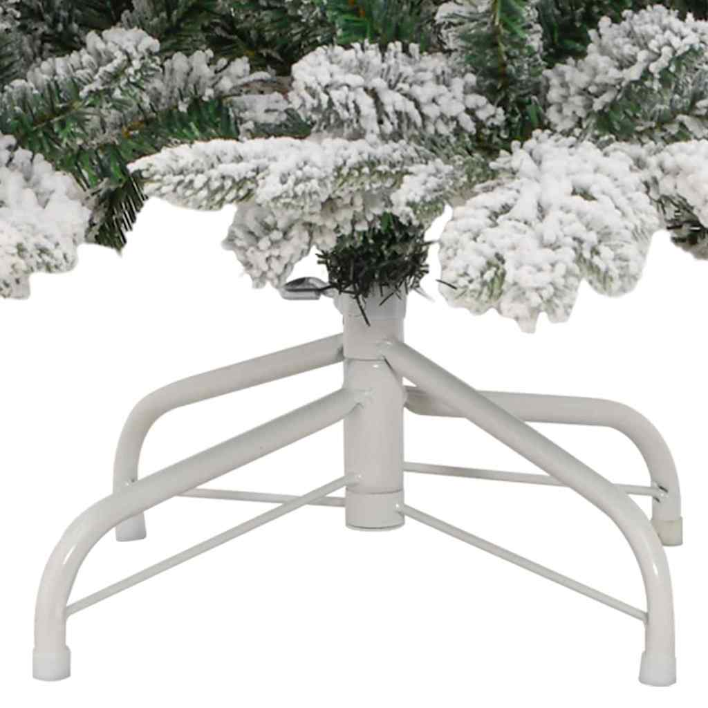vidaXL Künstlicher klappbarer Weihnachtsbaum Weiß 180 cm PE und PVC