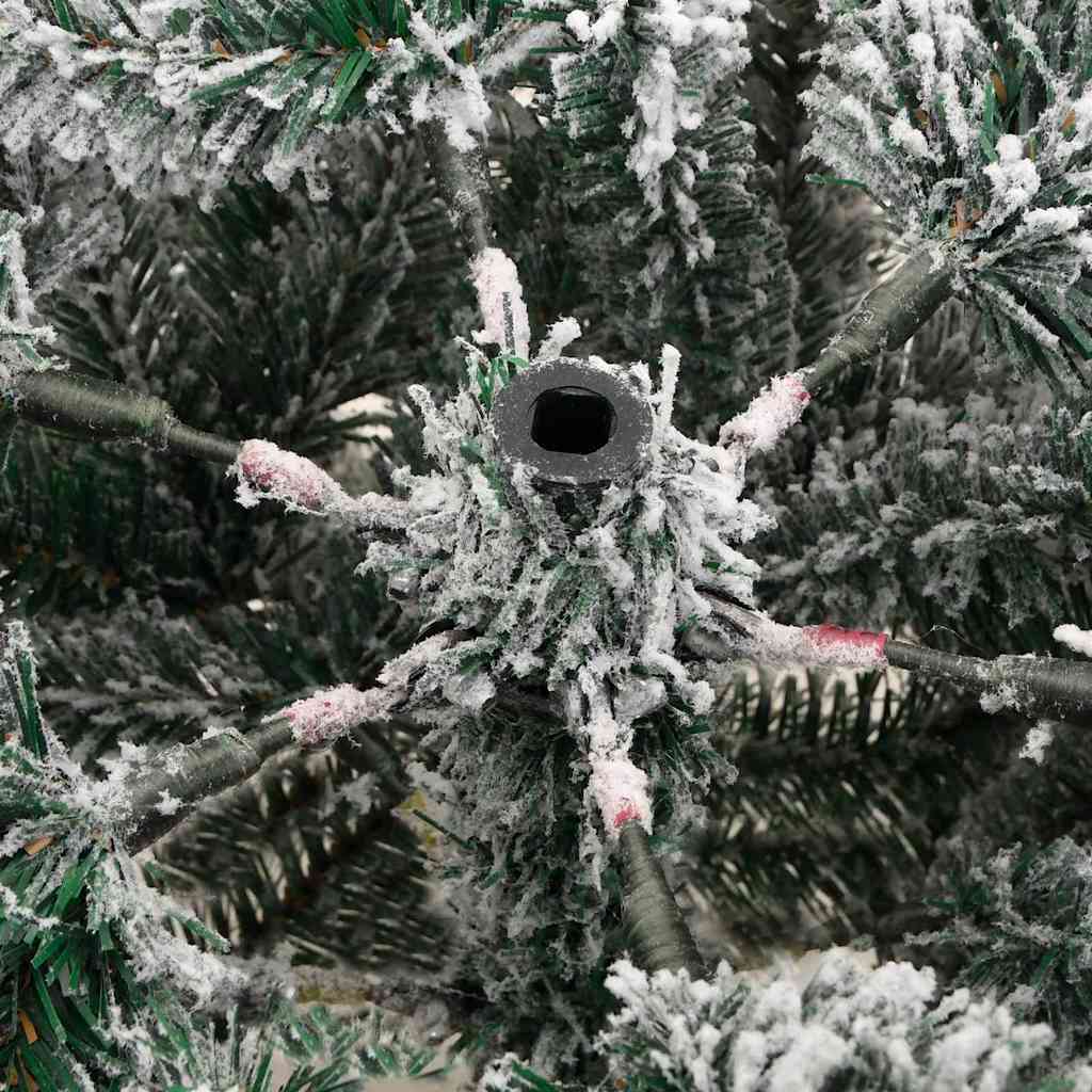 vidaXL Künstlicher klappbarer Weihnachtsbaum Weiß 210 cm PE und PVC