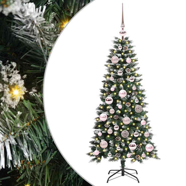 vidaXL Sapin de Noël artificiel avec 150 LED avec support Vert 120 cm