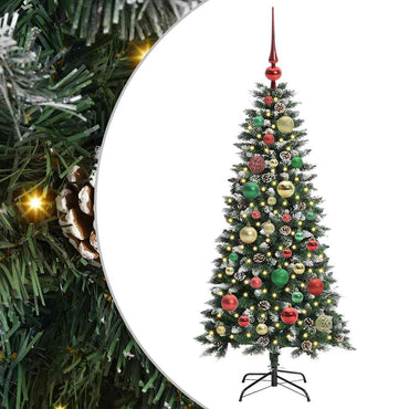 vidaXL Sapin de Noël artificiel avec 150 LED avec support Vert 120 cm
