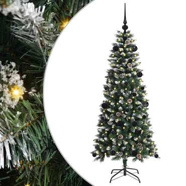 vidaXL Künstlicher Weihnachtsbaum mit 150 LEDs mit Ständer Grün 150 cm