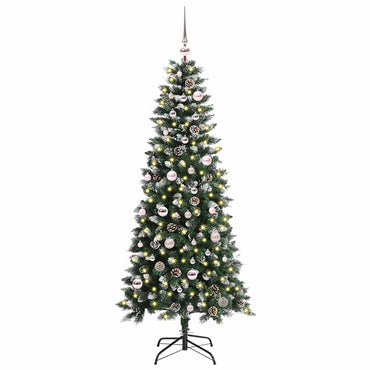 vidaXL Künstlicher Weihnachtsbaum mit 150 LEDs mit Ständer Grün 150 cm